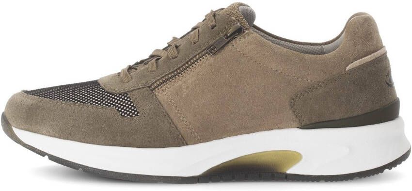 Gabor Rollingsoft Sneakers met sleehak vrijetijdsschoen lage schoen veterschoen met buitenrits g-breedte