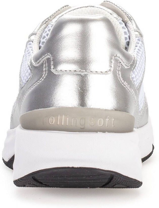Gabor Rollingsoft Sneakers met sleehak vrijetijdsschoen halfschoen veterschoen met gepolsterde schacht