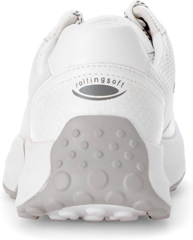 Gabor Rollingsoft Sneakers met sleehak vrijetijdsschoen lage schoen veterschoen met label op de hiel