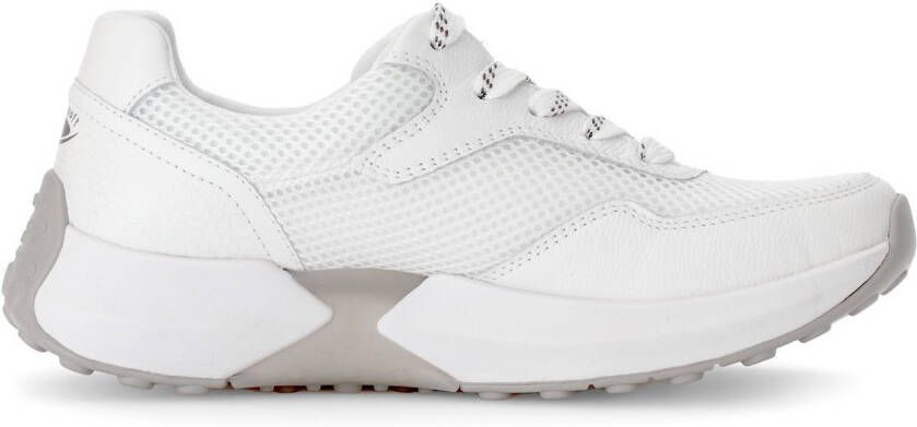 Gabor Rollingsoft Sneakers met sleehak vrijetijdsschoen lage schoen veterschoen met label op de hiel