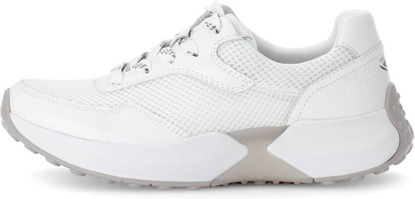 Gabor Rollingsoft Sneakers met sleehak vrijetijdsschoen lage schoen veterschoen met label op de hiel