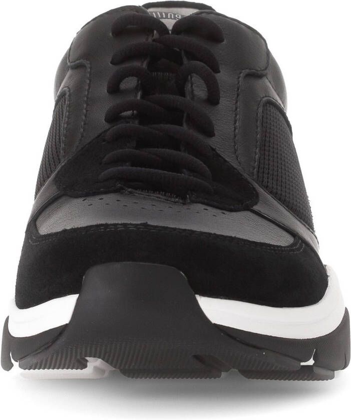 Gabor Rollingsoft Sneakers met sleehak vrijetijdsschoen lage schoen veterschoen met logo op de hiel g-breedte