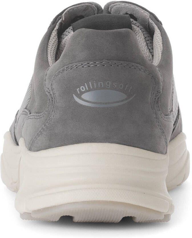 Gabor Rollingsoft Sneakers met sleehak vrijetijdsschoen lage schoen veterschoen met logo op de hiel g-breedte