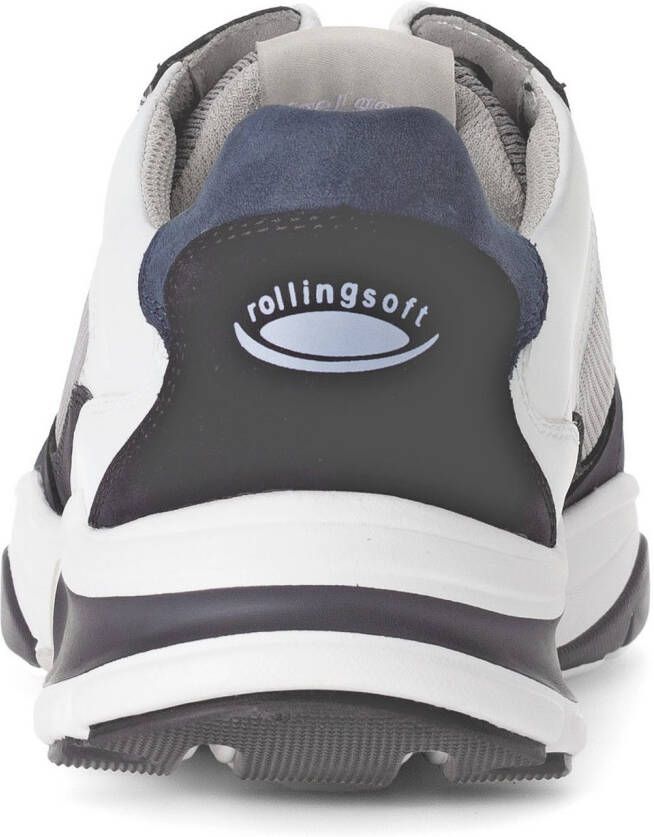 Gabor Rollingsoft Sneakers met sleehak vrijetijdsschoen lage schoen veterschoen met logo op de hiel g-breedte
