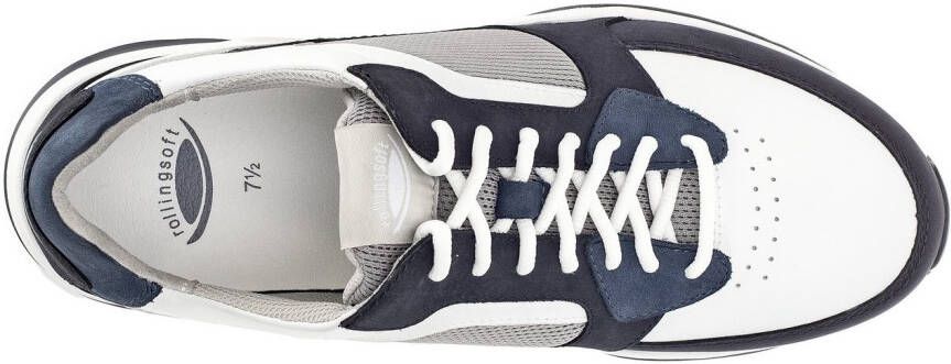 Gabor Rollingsoft Sneakers met sleehak vrijetijdsschoen lage schoen veterschoen met logo op de hiel g-breedte