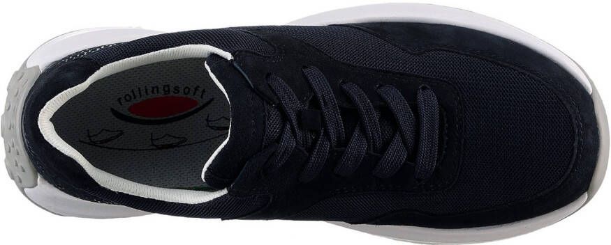 Gabor Rollingsoft Sneakers met sleehak vrijetijdsschoen lage schoen veterschoen met optifit-voetbed