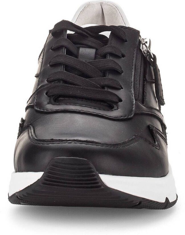 Gabor Rollingsoft Sneakers met sleehak vrijetijdsschoen lage schoen veterschoen met schachtversteviging