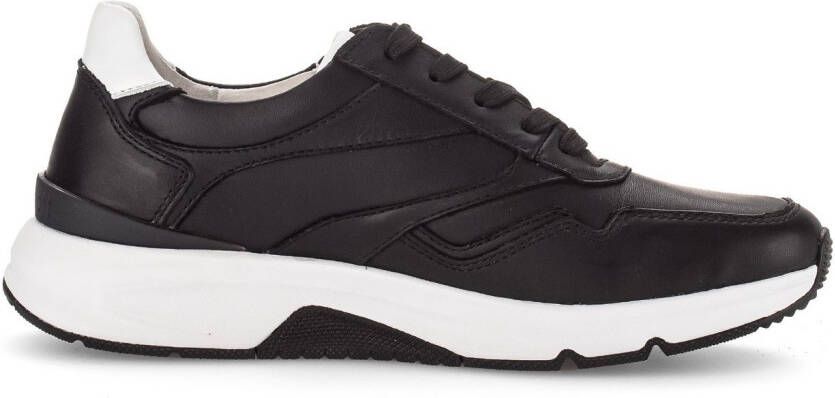 Gabor Rollingsoft Sneakers met sleehak vrijetijdsschoen lage schoen veterschoen met schachtversteviging