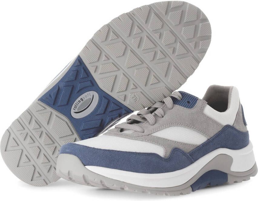 Gabor Rollingsoft Sneakers met sleehak vrijetijdsschoen lage schoen veterschoen met verwisselbaar voetbed breedte g