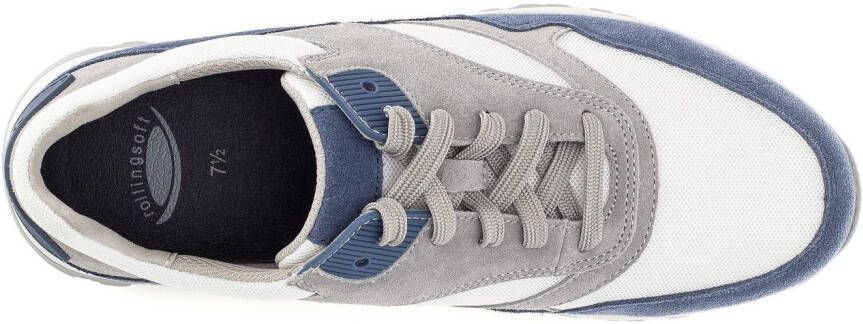 Gabor Rollingsoft Sneakers met sleehak vrijetijdsschoen lage schoen veterschoen met verwisselbaar voetbed breedte g
