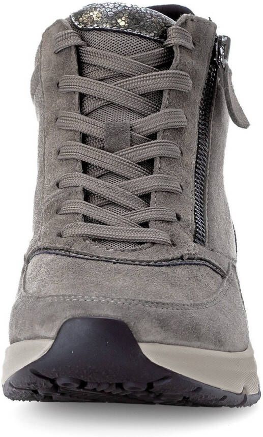 Gabor Rollingsoft Sneakers met sleehak vrijetijdsschoen veterschoen veterschoenen met uitneembare binnenzool