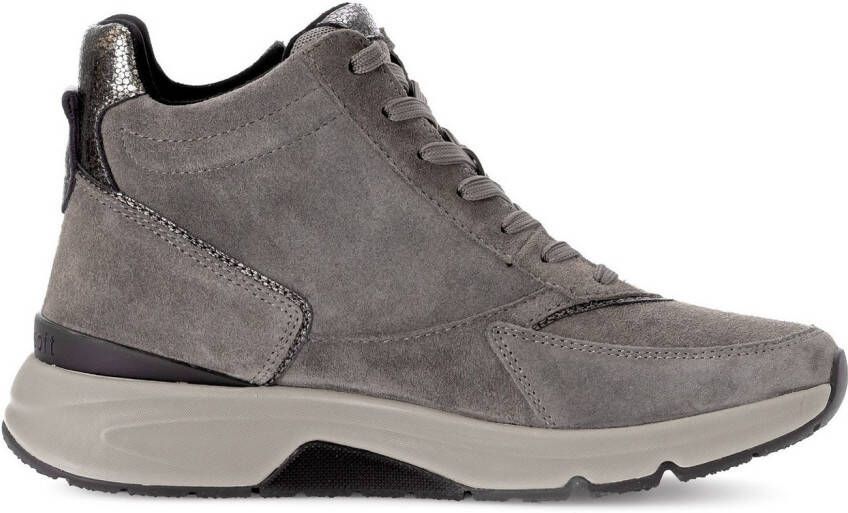 Gabor Rollingsoft Sneakers met sleehak vrijetijdsschoen veterschoen veterschoenen met uitneembare binnenzool