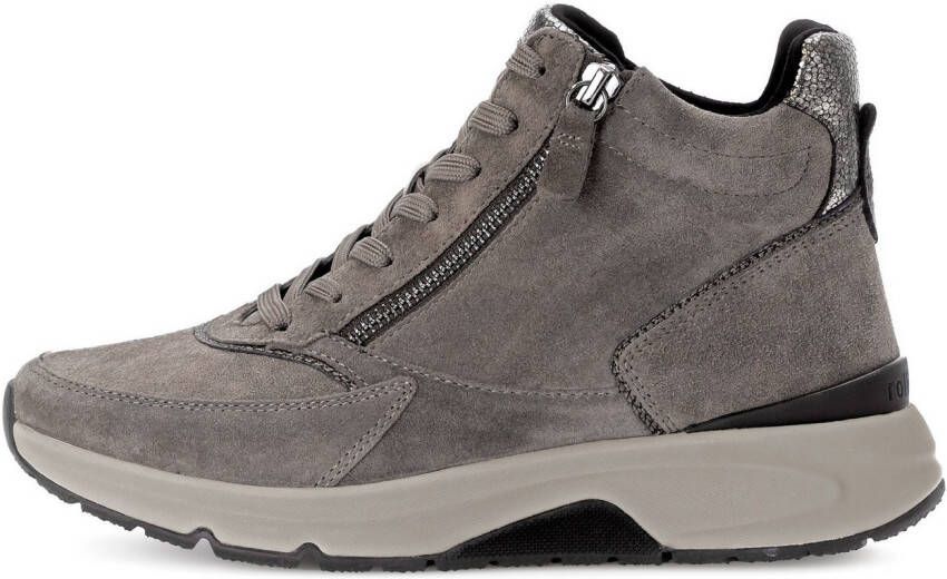 Gabor Rollingsoft Sneakers met sleehak vrijetijdsschoen veterschoen veterschoenen met uitneembare binnenzool