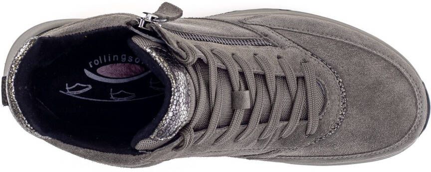 Gabor Rollingsoft Sneakers met sleehak vrijetijdsschoen veterschoen veterschoenen met uitneembare binnenzool