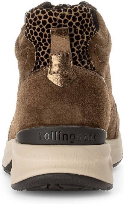 Gabor Rollingsoft Sneakers met sleehak vrijetijdsschoen veterschoen veterschoenen met uitneembare binnenzool