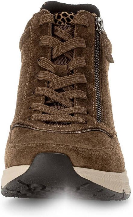 Gabor Rollingsoft Sneakers met sleehak vrijetijdsschoen veterschoen veterschoenen met uitneembare binnenzool