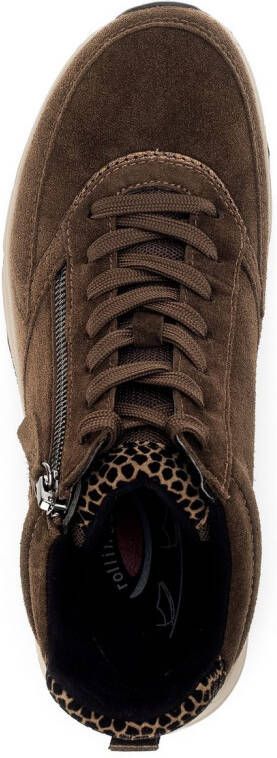 Gabor Rollingsoft Sneakers met sleehak vrijetijdsschoen veterschoen veterschoenen met uitneembare binnenzool