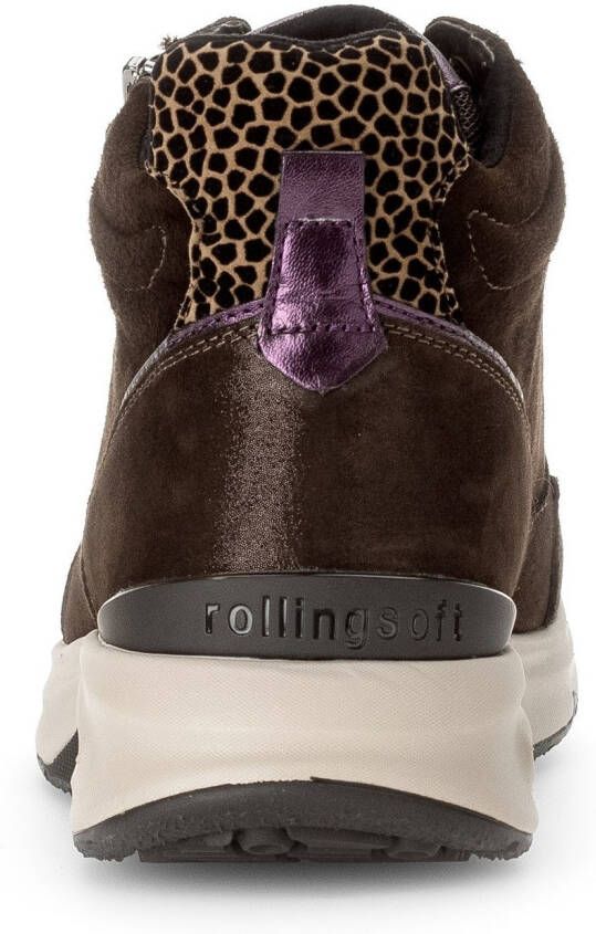 Gabor Rollingsoft Sneakers met sleehak vrijetijdsschoen veterschoen veterschoenen met uitneembare binnenzool