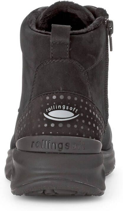 Gabor Rollingsoft Veterschoenen sleehak vrijetijdsschoen high-top sneaker label op de hiel