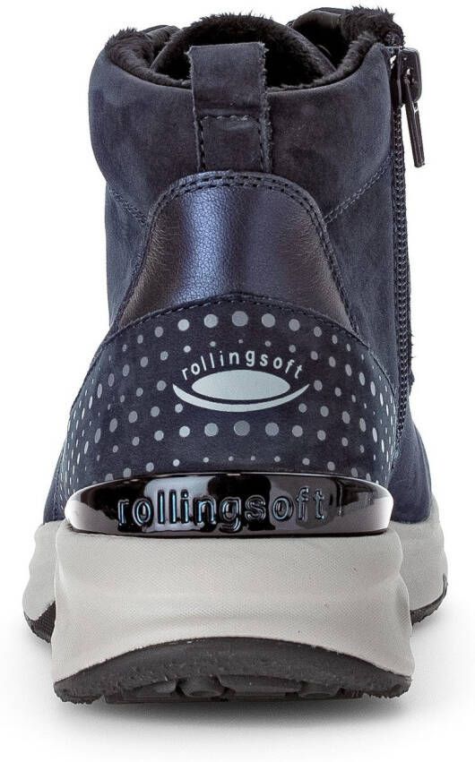 Gabor Rollingsoft Veterschoenen sleehak vrijetijdsschoen high-top sneaker label op de hiel