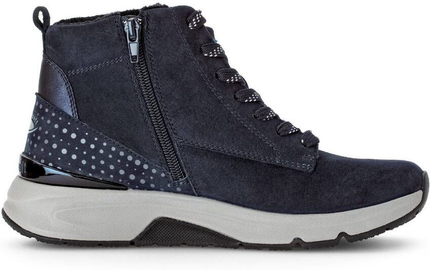 Gabor Rollingsoft Veterschoenen sleehak vrijetijdsschoen high-top sneaker label op de hiel