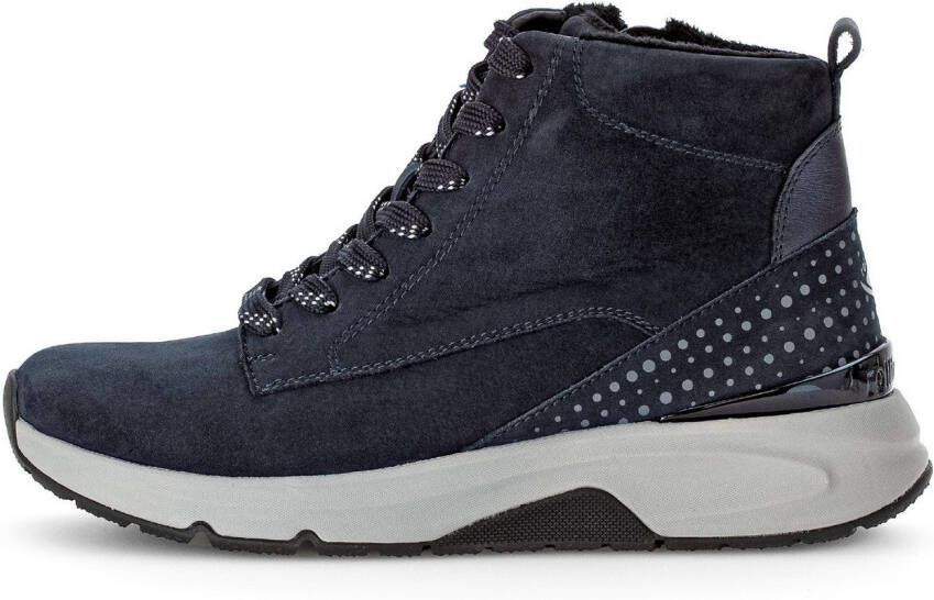 Gabor Rollingsoft Veterschoenen sleehak vrijetijdsschoen high-top sneaker label op de hiel