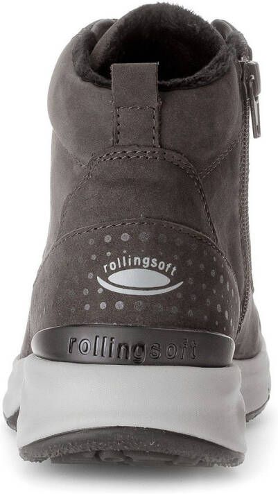 Gabor Rollingsoft Veterschoenen sleehak vrijetijdsschoen high-top sneaker label op de hiel
