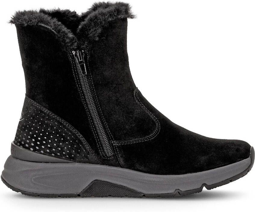 Gabor Rollingsoft Winterlaarzen sleehak enkellaars met de typische rollingsoft-buitenzool