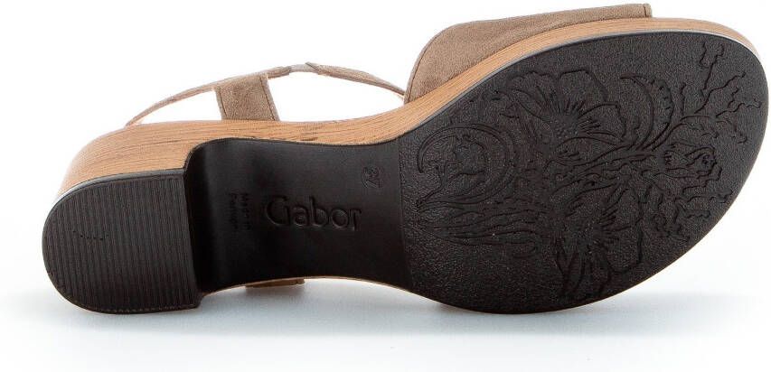 Gabor Sandaaltjes Kreta blokhak zomerschoen bandensandaal met glitterprint breedte g