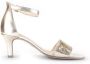 Gabor Gouden leren reptielenprint sandalen Yellow Dames - Thumbnail 16