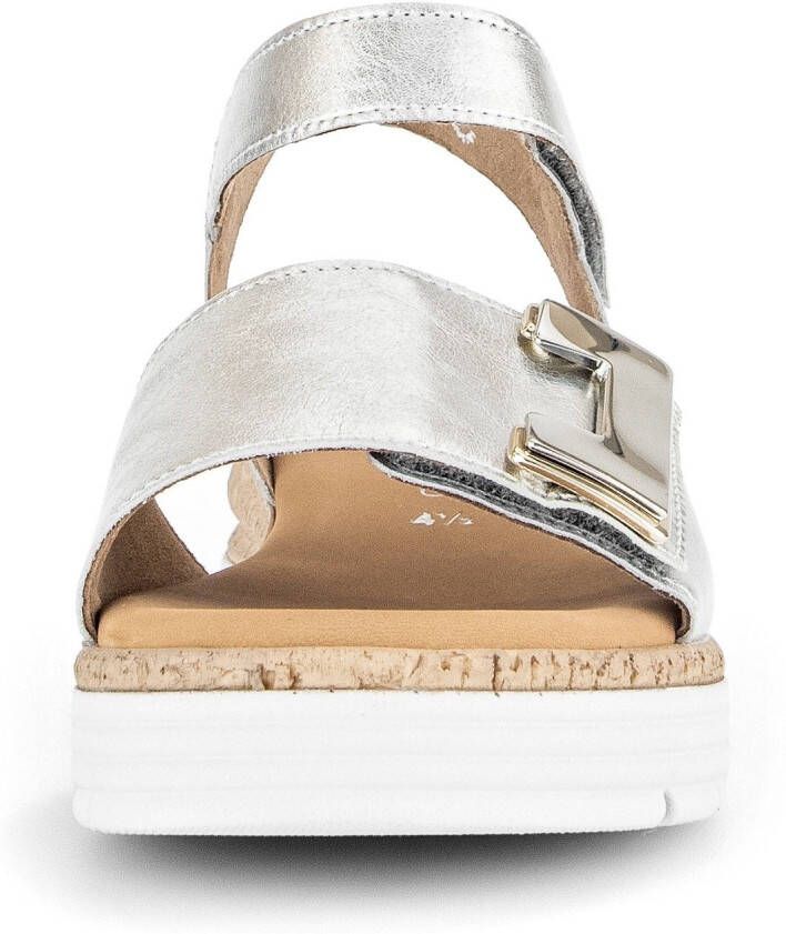 Gabor Sandaaltjes Genua sleehak zomerschoen sandalen met klittenbandsluitingen breedte g