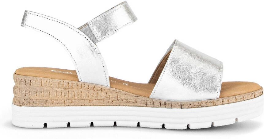 Gabor Sandaaltjes Genua sleehak zomerschoen sandalen met klittenbandsluitingen breedte g