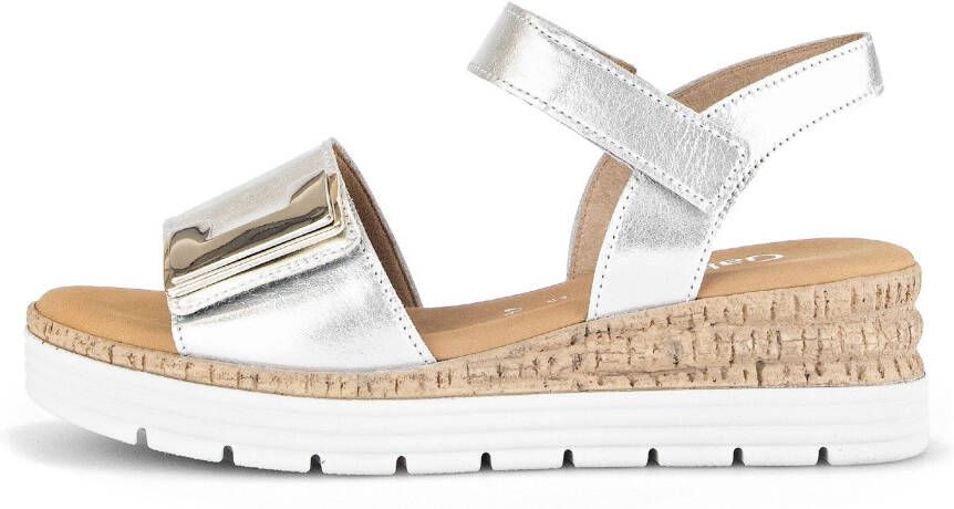 Gabor Sandaaltjes Genua sleehak zomerschoen sandalen met klittenbandsluitingen breedte g