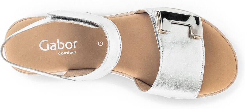 Gabor Sandaaltjes Genua sleehak zomerschoen sandalen met klittenbandsluitingen breedte g