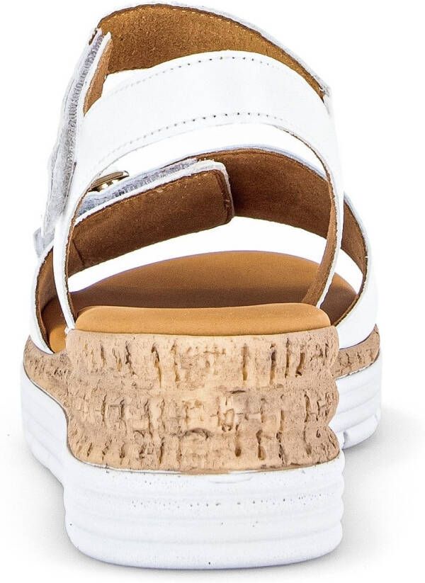 Gabor Sandaaltjes Genua sleehak zomerschoen sandalen met klittenbandsluitingen breedte g