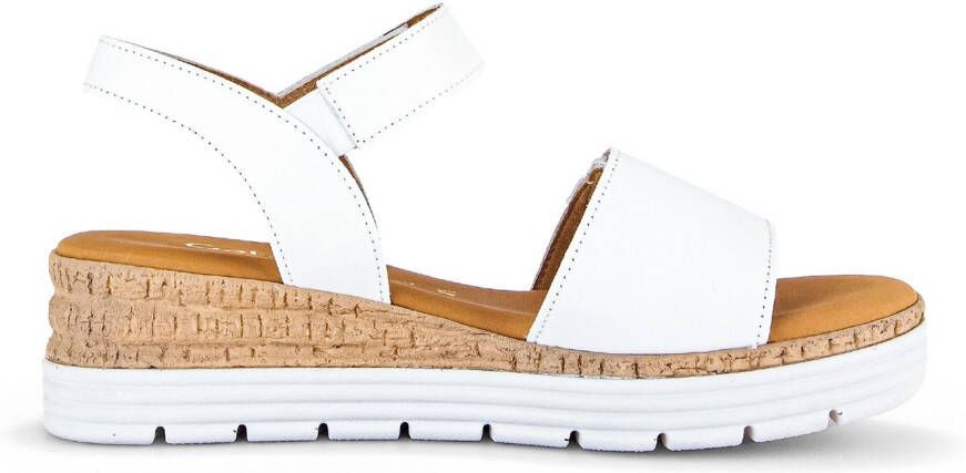 Gabor Sandaaltjes Genua sleehak zomerschoen sandalen met klittenbandsluitingen breedte g
