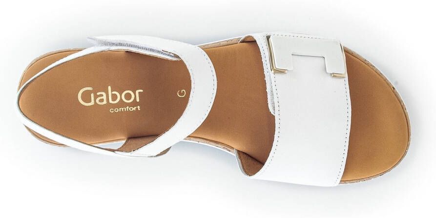 Gabor Sandaaltjes Genua sleehak zomerschoen sandalen met klittenbandsluitingen breedte g