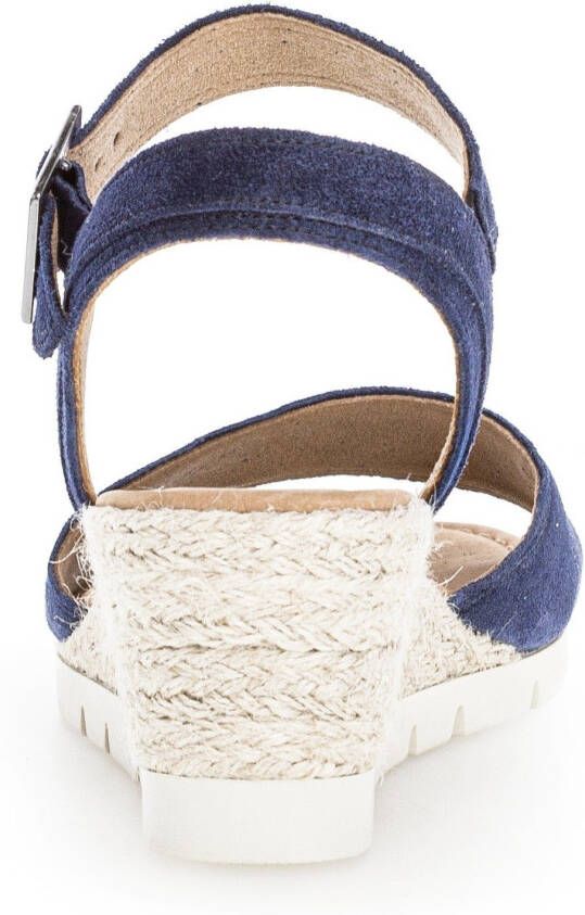 Gabor Velours leren sleehak sandalen Blue Dames - Foto 4