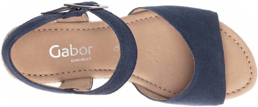 Gabor Velours leren sleehak sandalen Blue Dames - Foto 7