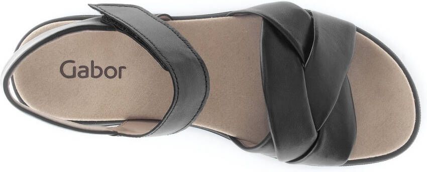 Gabor Sandalen zomerschoen wedge-sandaal comfort-schoen met klittenbandsluiting