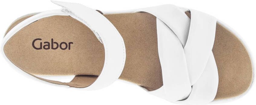 Gabor Sandalen zomerschoen wedge-sandaal comfort-schoen met klittenbandsluiting