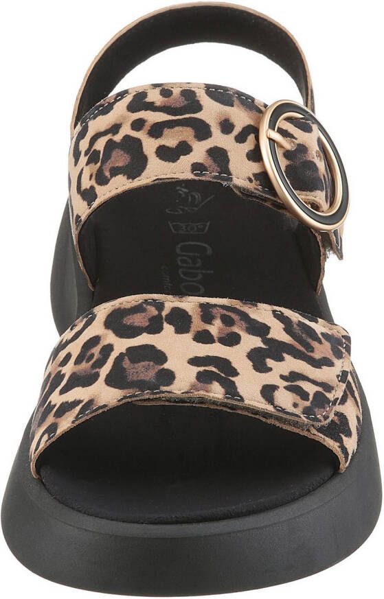 Gabor Sleehaksandaaltjes Florence plateau zomerschoen riemchensandaal comfort-schoen in breedte (=breed)