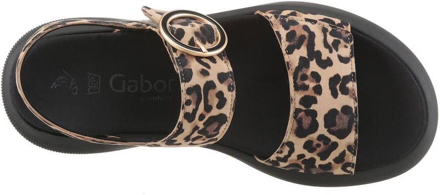 Gabor Sleehaksandaaltjes Florence plateau zomerschoen riemchensandaal comfort-schoen in breedte (=breed)