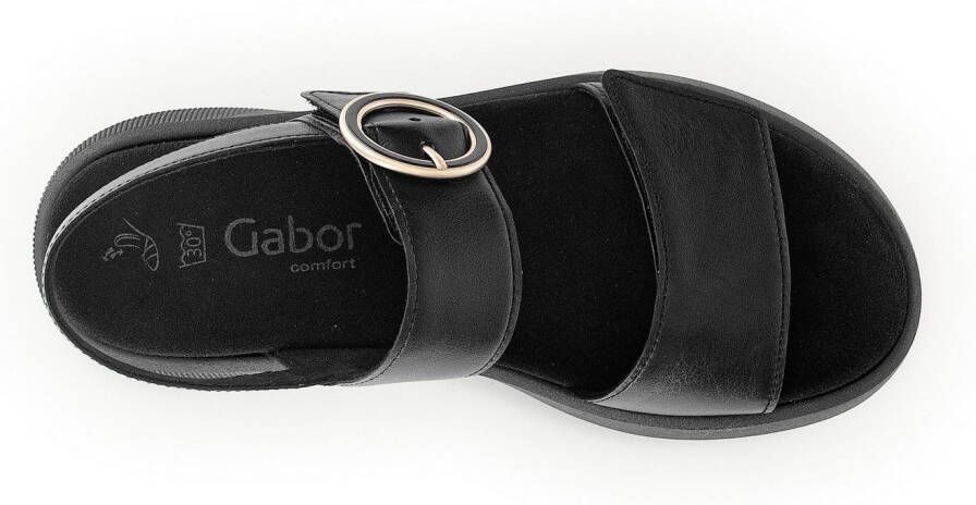 Gabor Sleehaksandaaltjes Florence plateau zomerschoen riemchensandaal comfort-schoen in breedte (=breed)