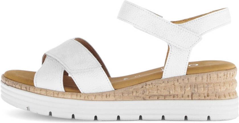 Gabor Sleehaksandaaltjes Genua riemchensandaal comfort-schoen zomerschoen stretchinzet breedte g