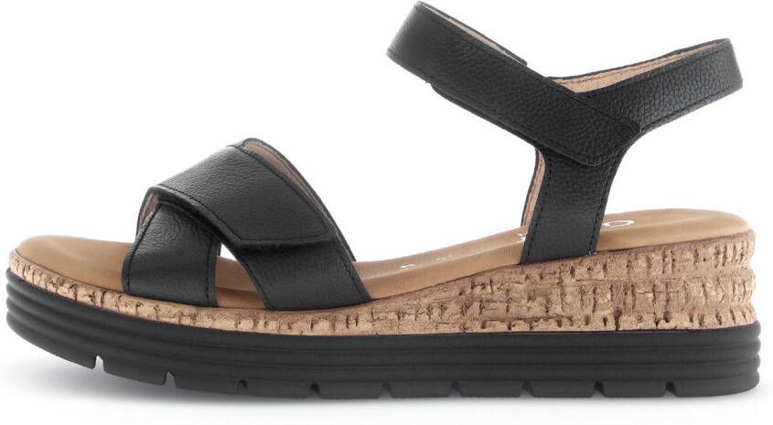 Gabor Sleehaksandaaltjes Genua riemchensandaal comfort-schoen zomerschoen stretchinzet breedte g