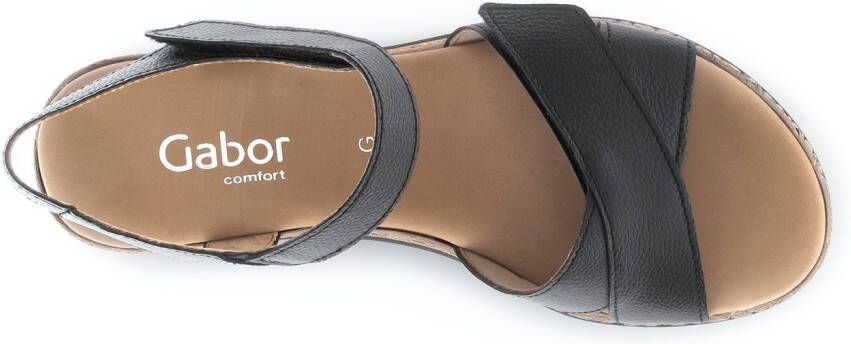 Gabor Sleehaksandaaltjes Genua riemchensandaal comfort-schoen zomerschoen stretchinzet breedte g