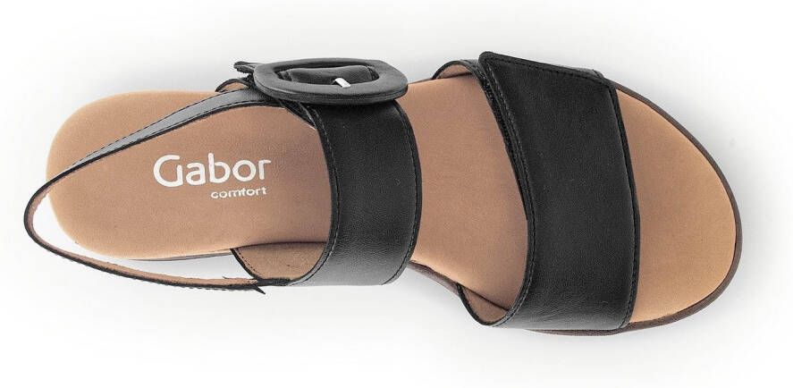 Gabor Sleehaksandaaltjes Genua riemchensandaal zomerschoen comfort-schoen in breedte g (=breed)