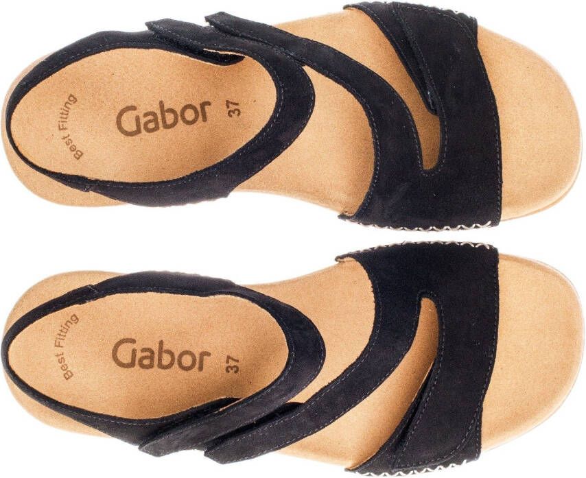 Gabor Sleehaksandaaltjes zomerschoen sandaal sleehak met contraststiksels