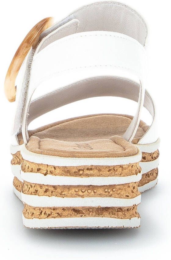 Gabor Sleehaksandaaltjes zomerschoen bandensandaal klittenbandsluiting onder de decoratieve gesp